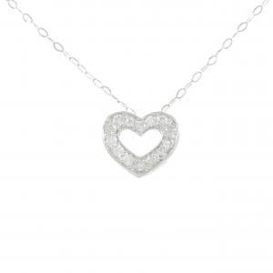 K18WG ハート ダイヤモンド ネックレス 0.30CT