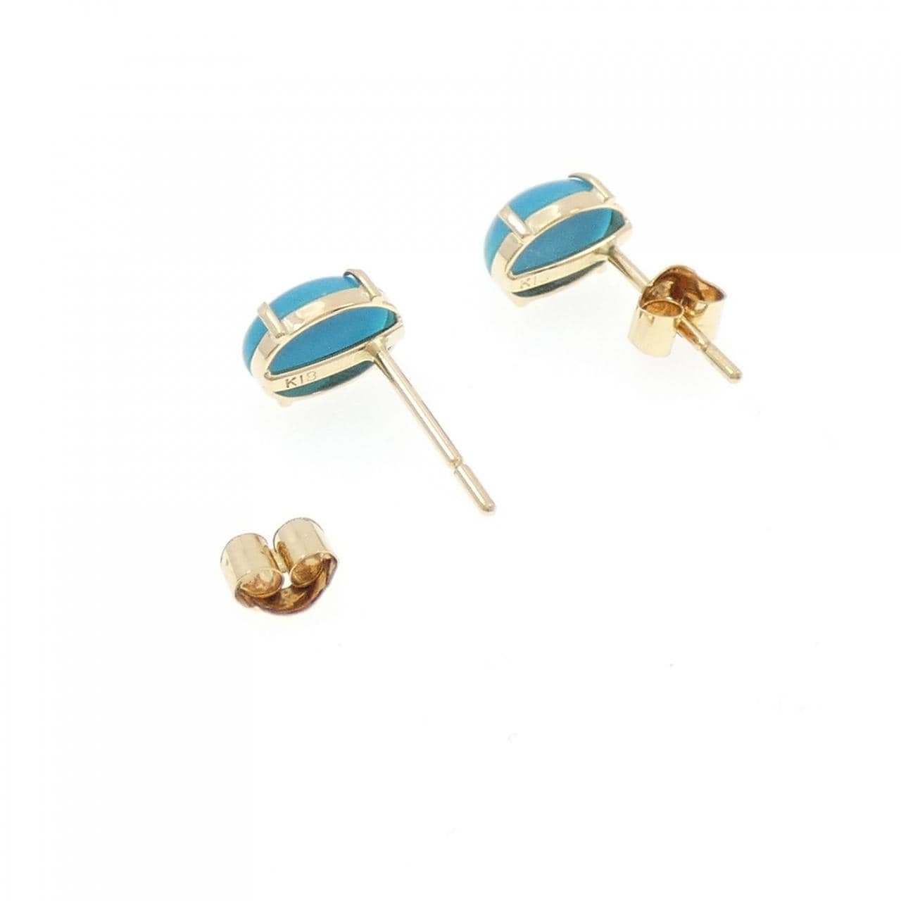 K18YG ターコイズ ピアス