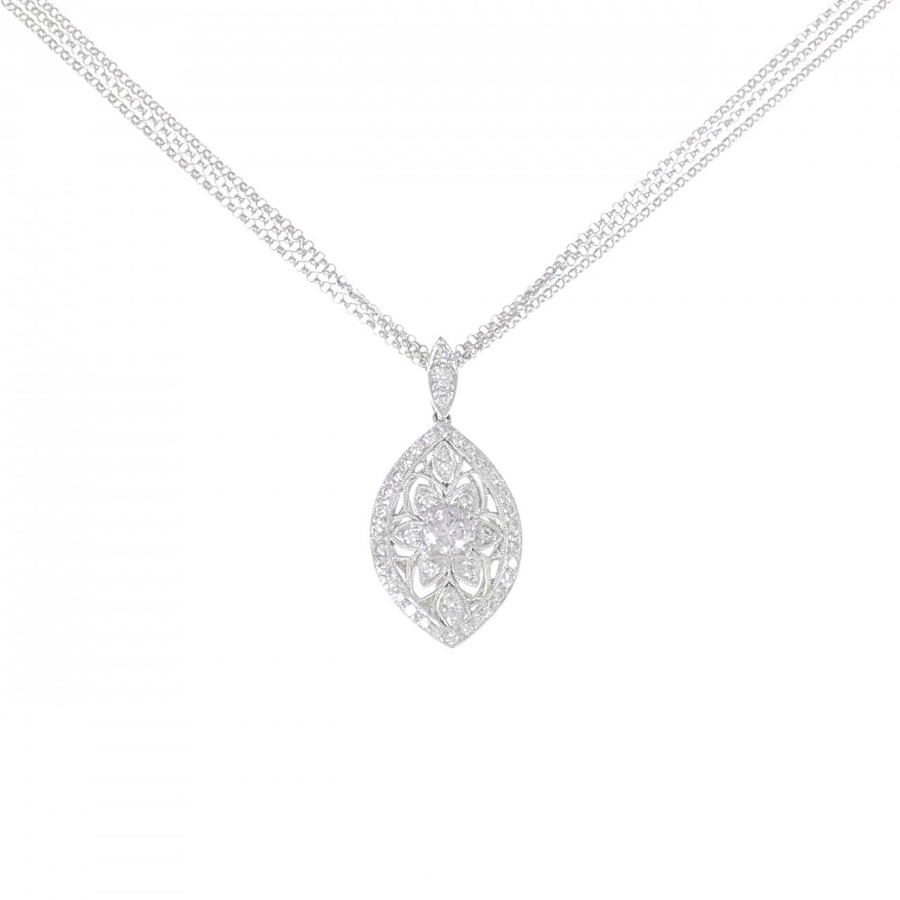 K18WG/750WG Diamond Necklace 0.237CT VLPP I1