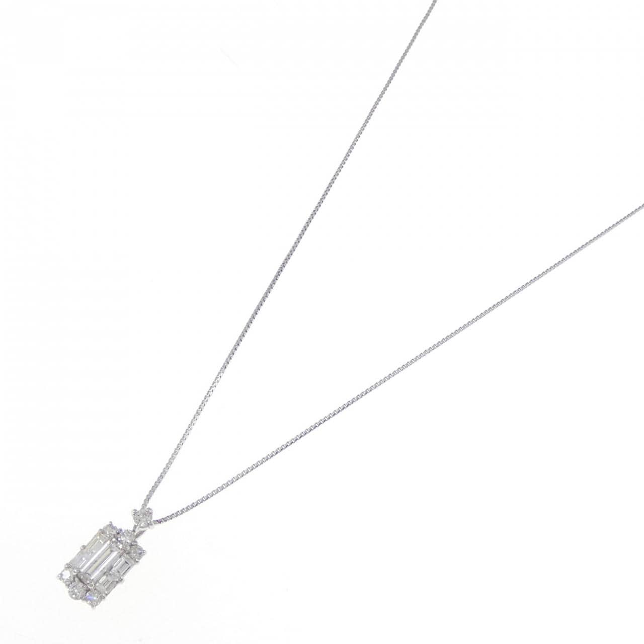 【新品】PT900/PT850 ダイヤモンド ネックレス 0.16CT