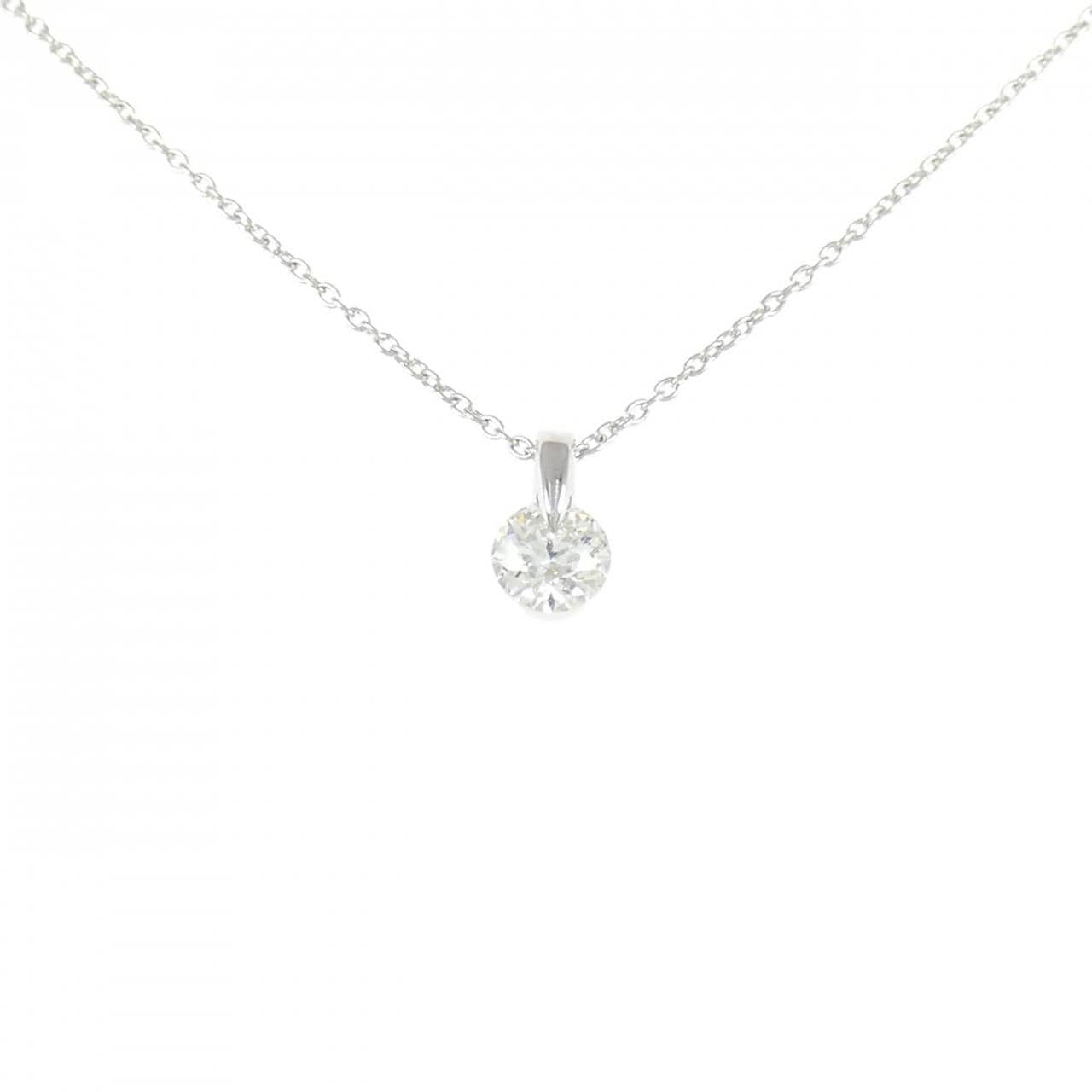 PT900/PT850 ソリティア ダイヤモンド ネックレス 0.30CT