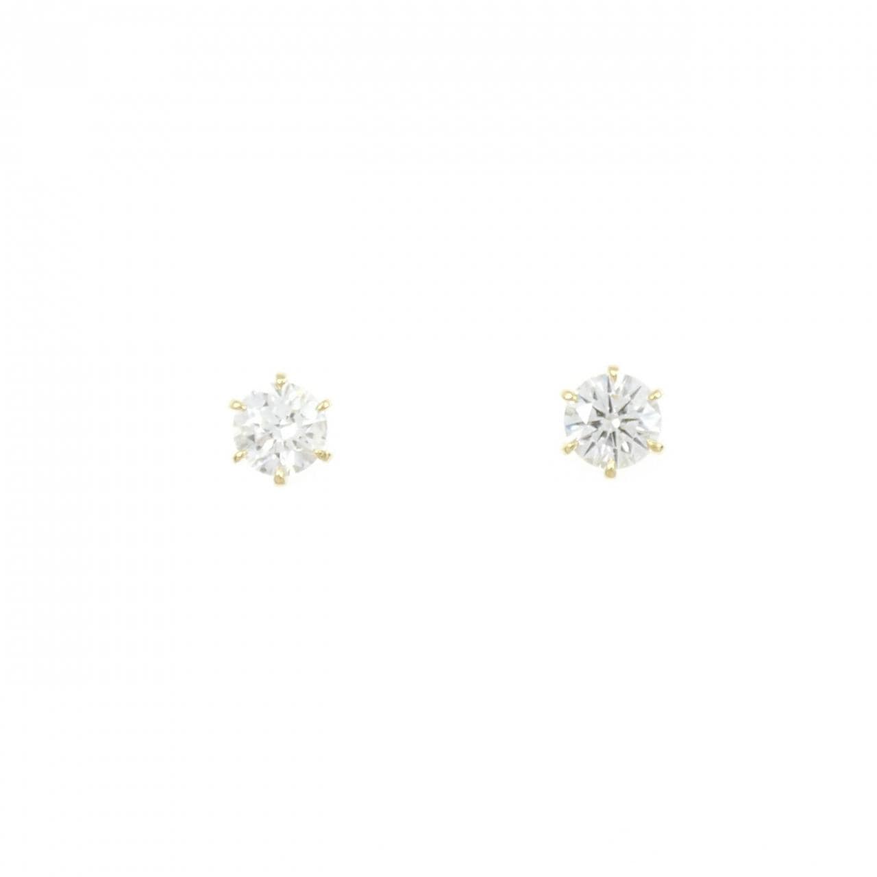 【リメイク】K18YG/ST ダイヤモンド ピアス 0.311CT 0.314CT D-E SI1-2 VG