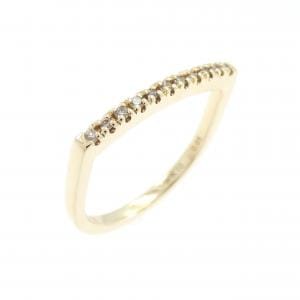 ヒロタカ ゴサマー Uシェープ ダイヤモンド ピンキー リング 0.05CT