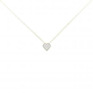 K10YG/K10WG ハート ダイヤモンド ネックレス