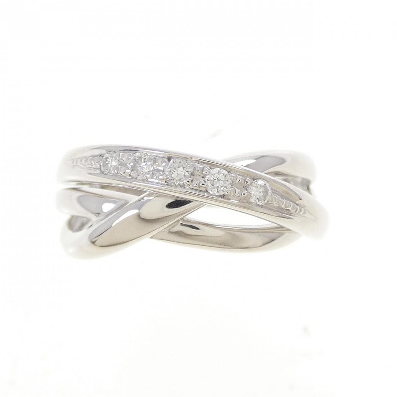 K18WG ダイヤモンド リング 0.10CT