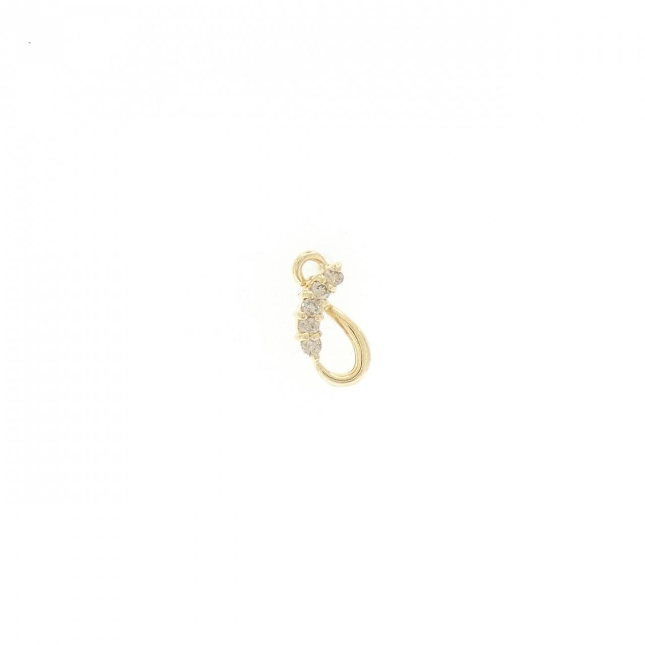 K18YG ダイヤモンド ピアス 0.05CT 片耳