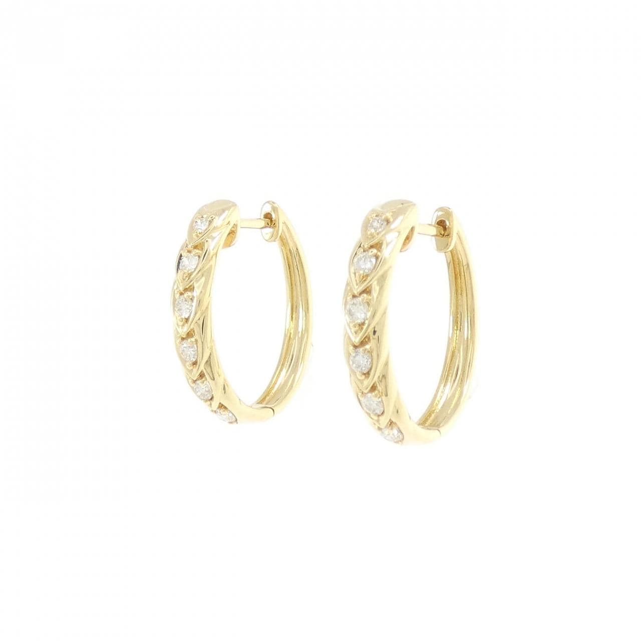 18KYG ダイヤモンド ピアス 0.28CT