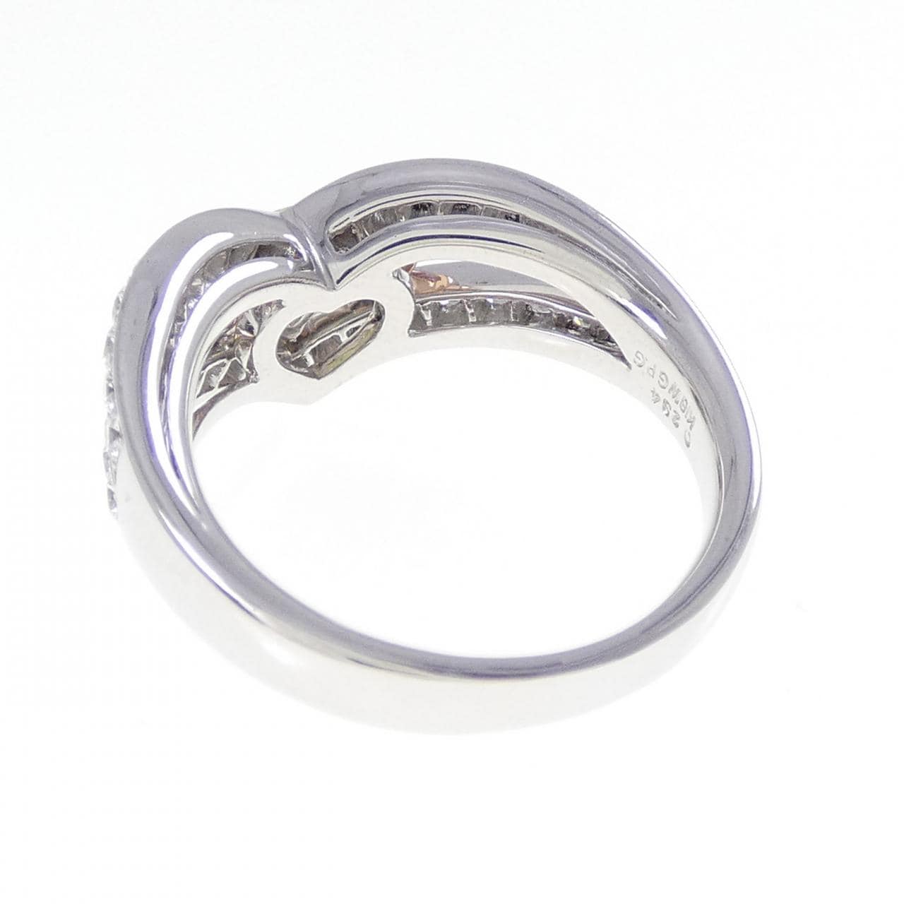 K18WG/K18PG ハート ダイヤモンド リング 0.742CT