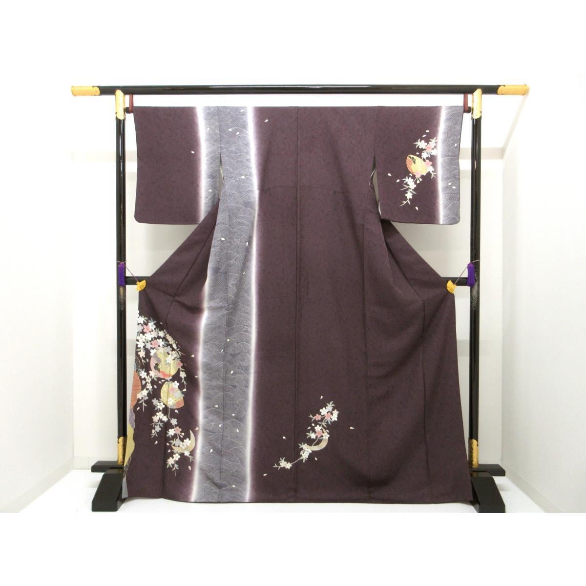 訪問着　友禅金彩加工　刺繍入り