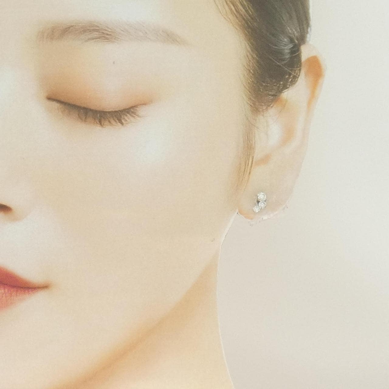 K18WG ダイヤモンド ピアス 0.54CT