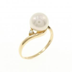 K18YG アコヤパール リング 7.7mm