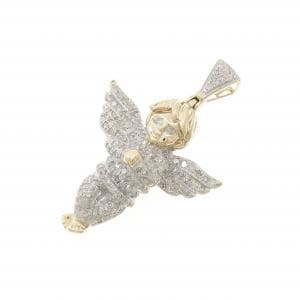 10KYG/10KWG エンジェル ダイヤモンド ペンダント