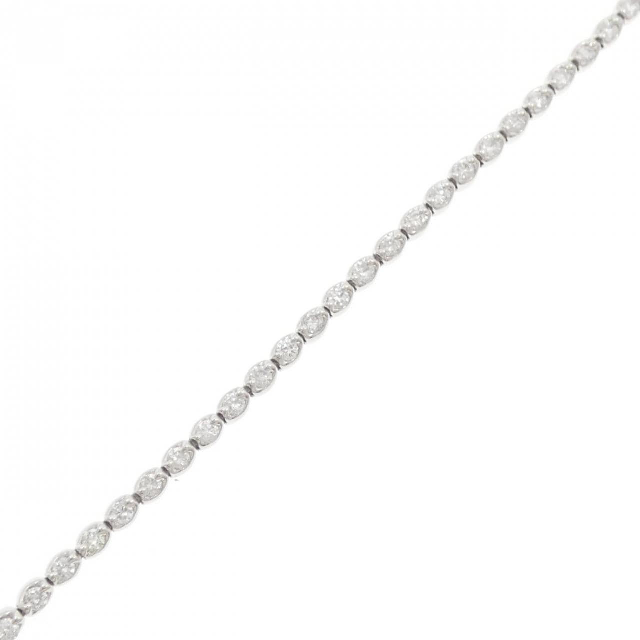 K18WG ダイヤモンド ブレスレット 1.15CT