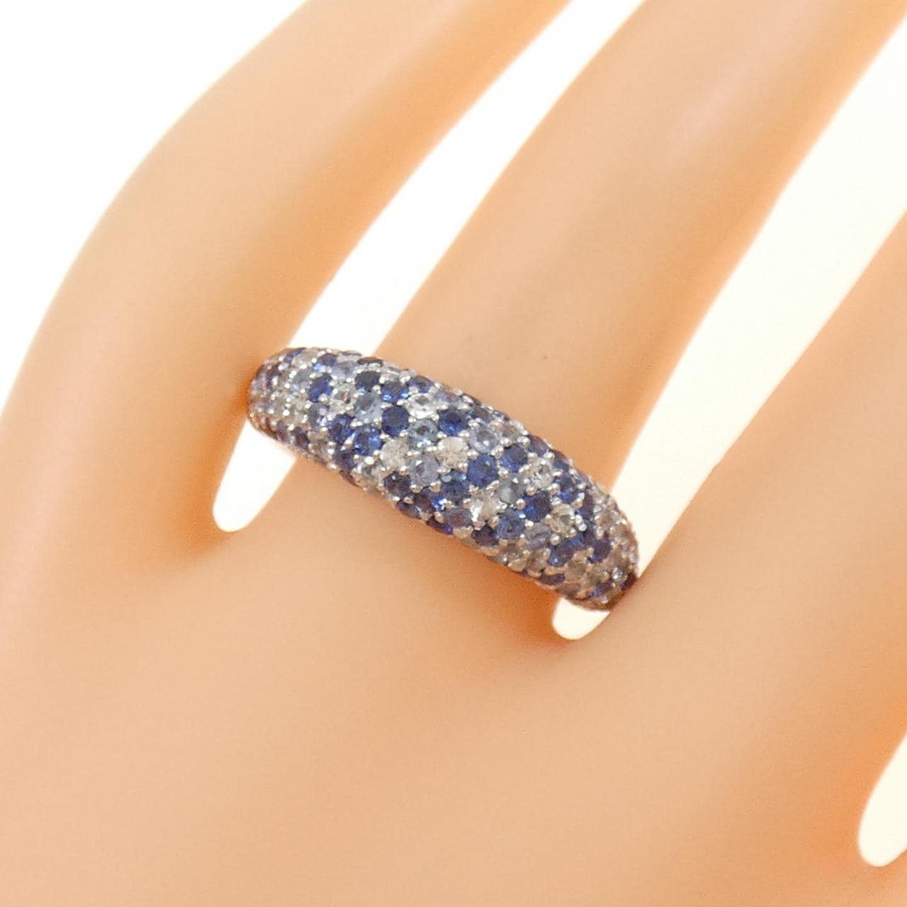 K18WG藍寶石戒指2.00CT