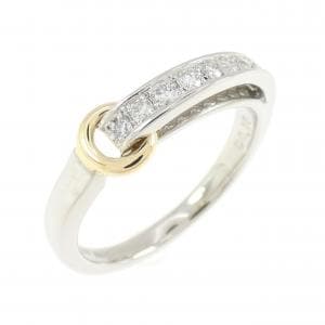 PT900/K18YG ダイヤモンド リング 0.18CT