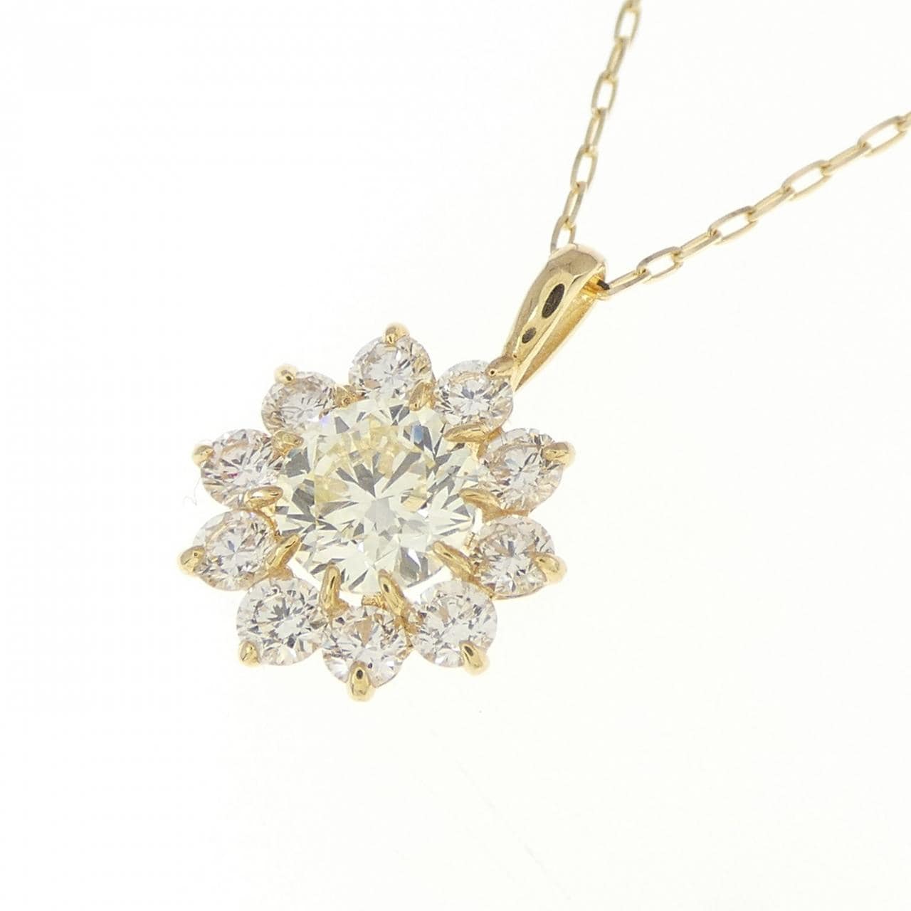 【新品】K18YG ダイヤモンド ネックレス 0.35CT