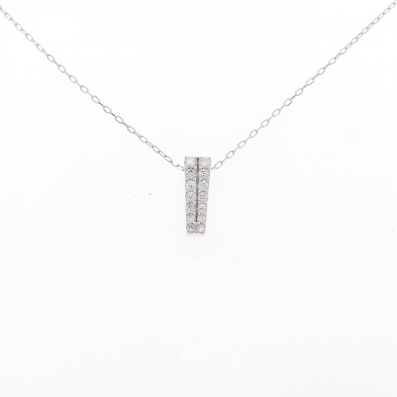 K18WG ダイヤモンド ネックレス 0.25CT
