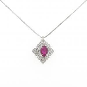 PT850 ルビー ネックレス 1.00CT