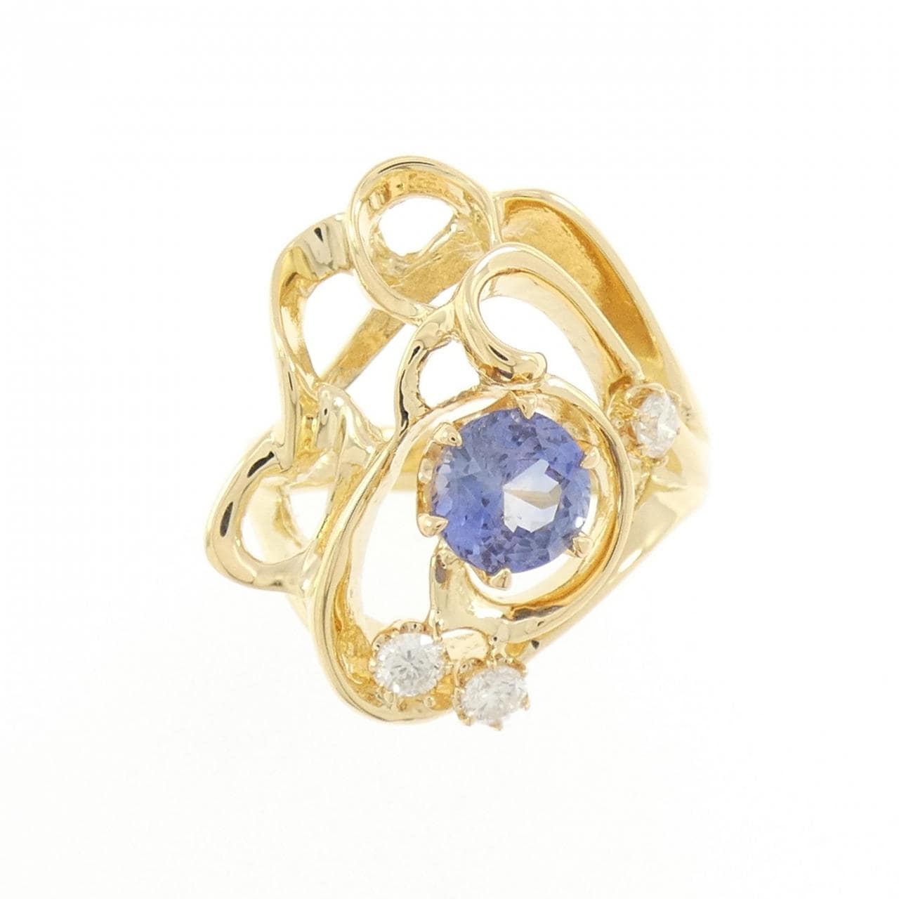 K18YG サファイヤ リング 1.21CT