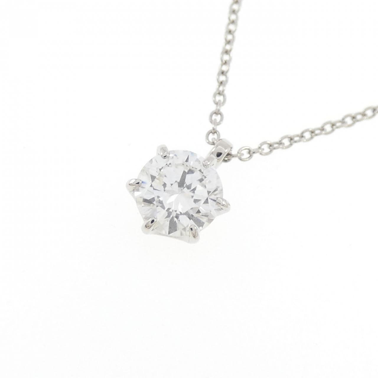 PT900/PT850 ダイヤモンド ネックレス 0.652CT F VS2 VG