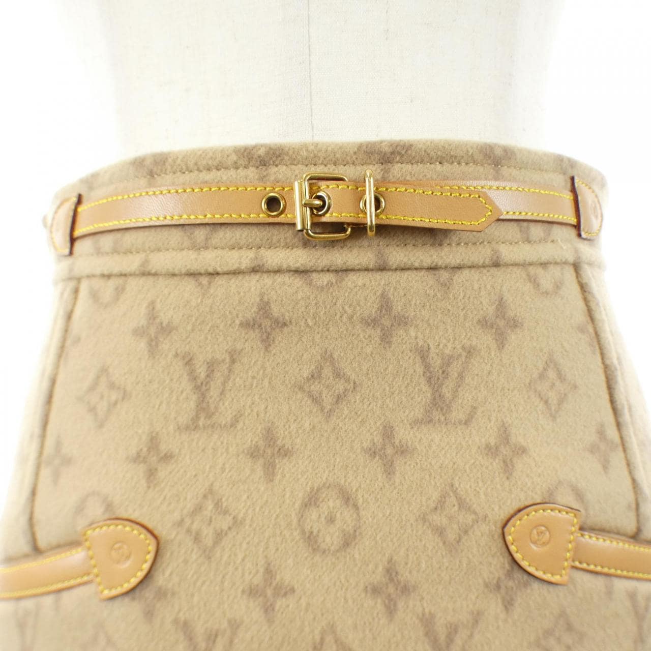 ルイヴィトン LOUIS VUITTON プレッピーダブルフェイスAラインスカート FNSK32QS3 スカート