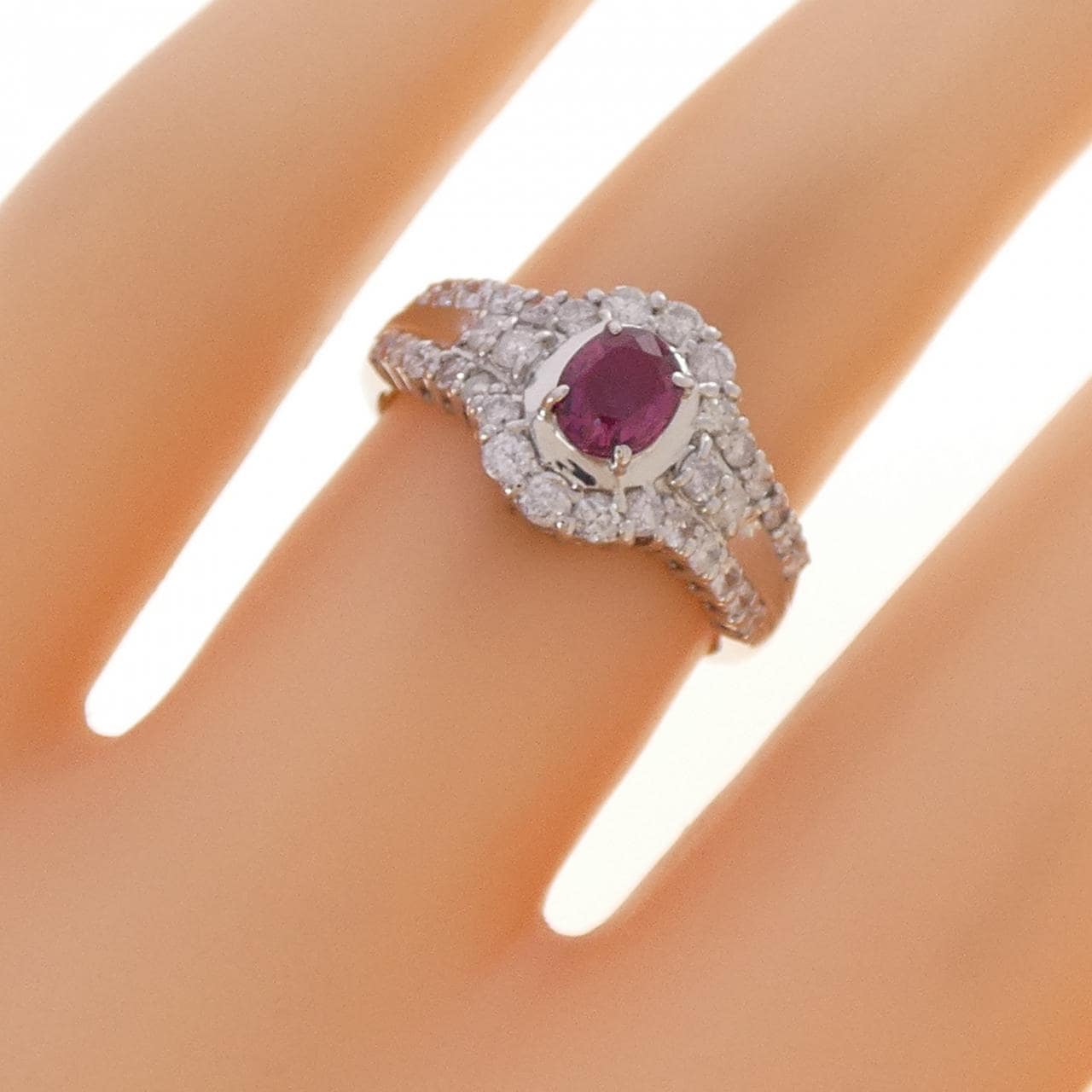 PT900 ルビー リング 0.37CT