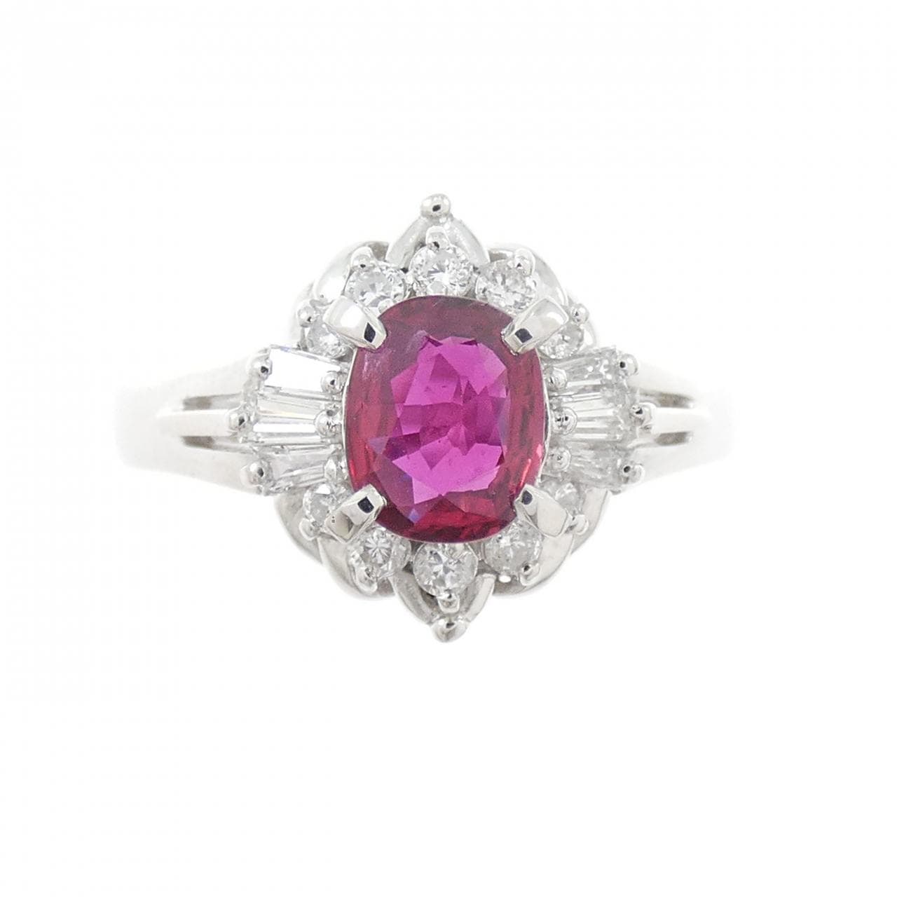 PT900 ルビー リング 0.55CT