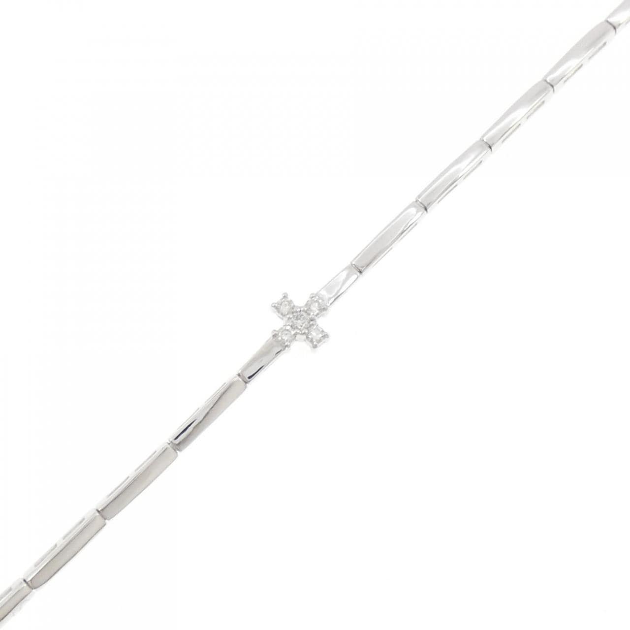 K18WG ダイヤモンド ブレスレット 0.10CT