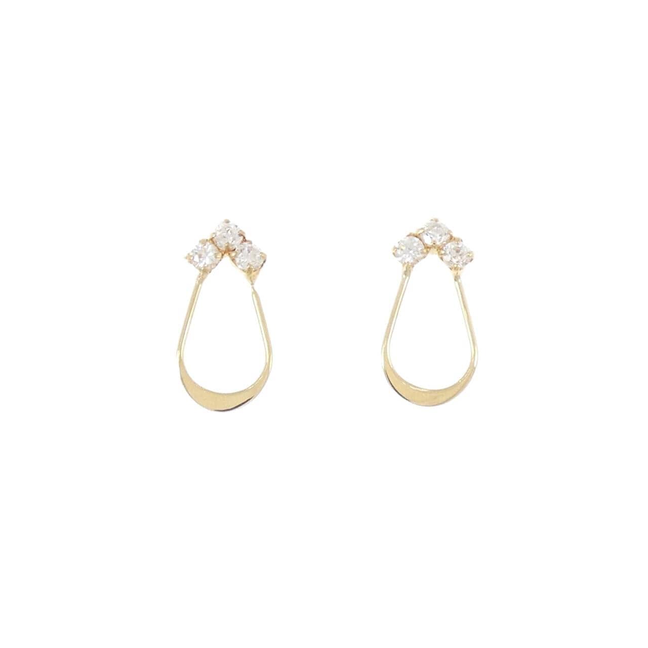 K18YG キュービック ピアス