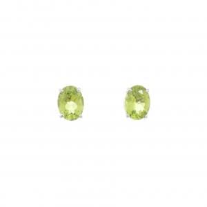 K18WG ペリドット ピアス 2.40CT