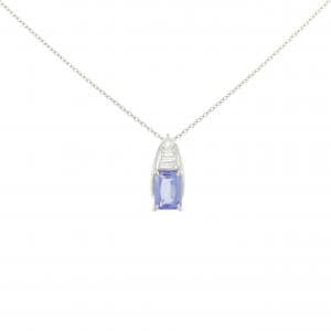PT900/PT850 タンザナイト ネックレス 1.01CT