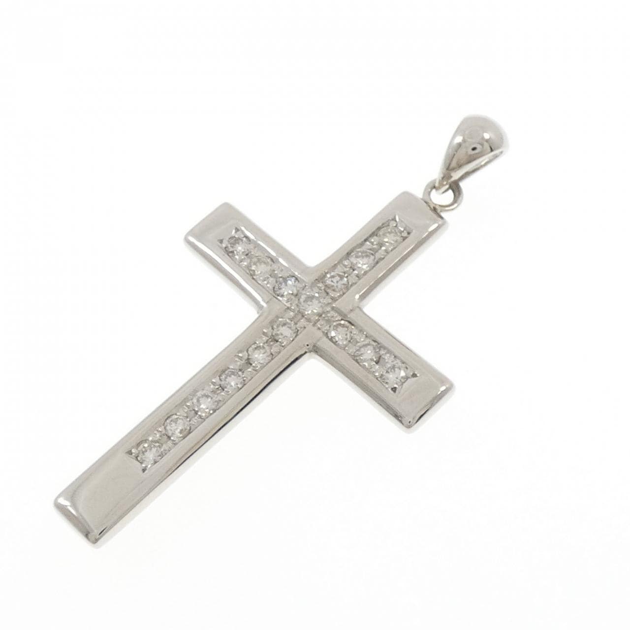 PT900 クロス ダイヤモンド ペンダント 0.535CT