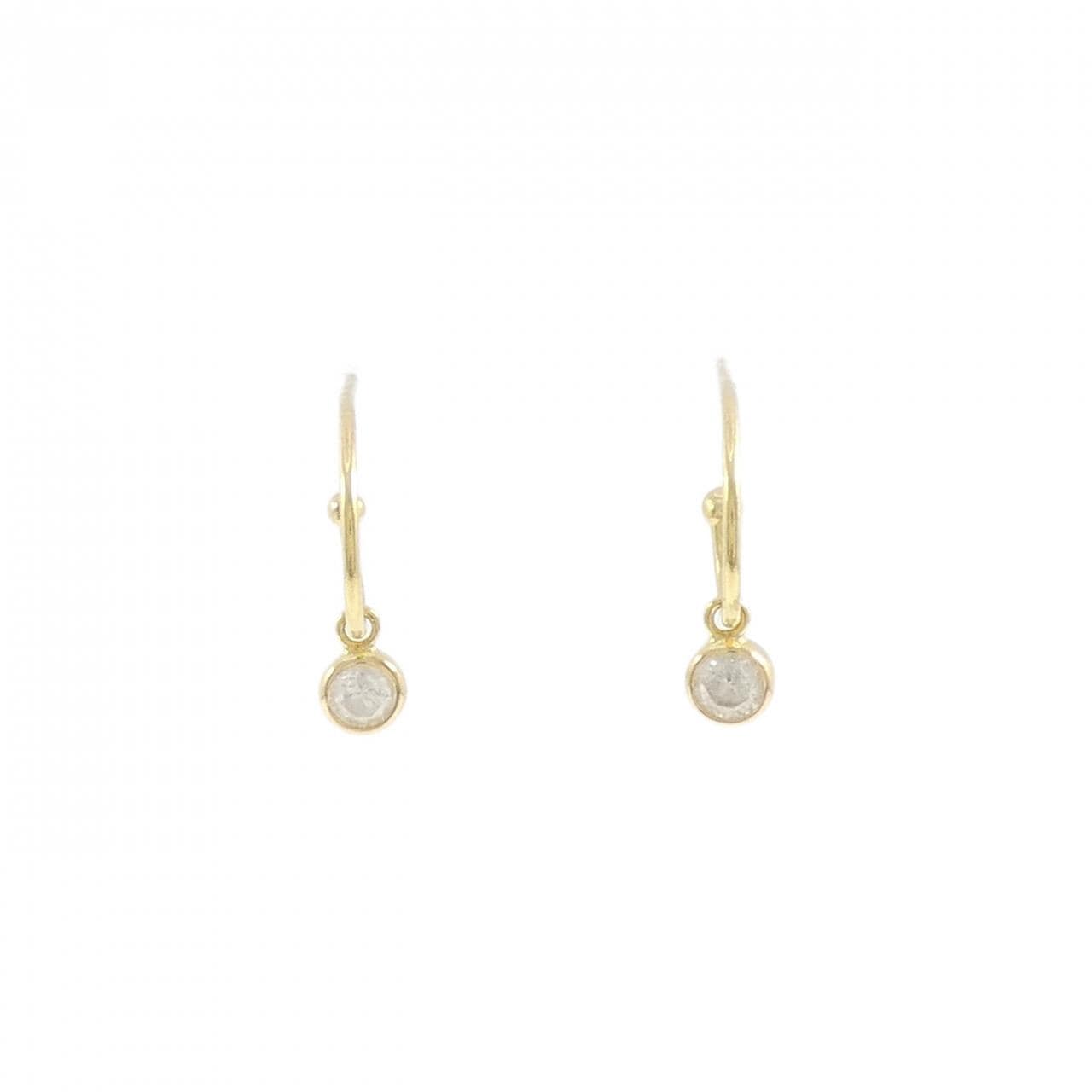K18YG ダイヤモンド ピアス 0.14CT