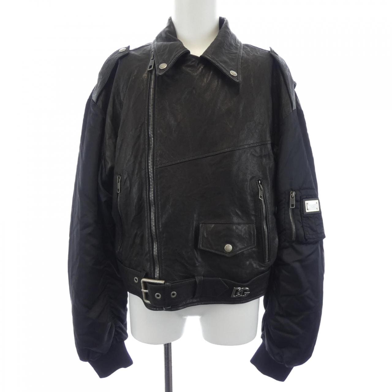 ドルチェアンドガッバーナ DOLCE&GABBANA G9XT1L/GF024 レザーライダースジャケット