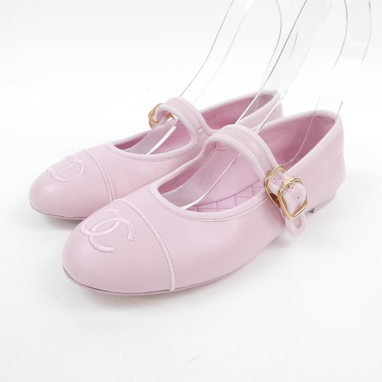 シャネル CHANEL メリージェーン MARY JANES G45503X01000 フラットシューズ