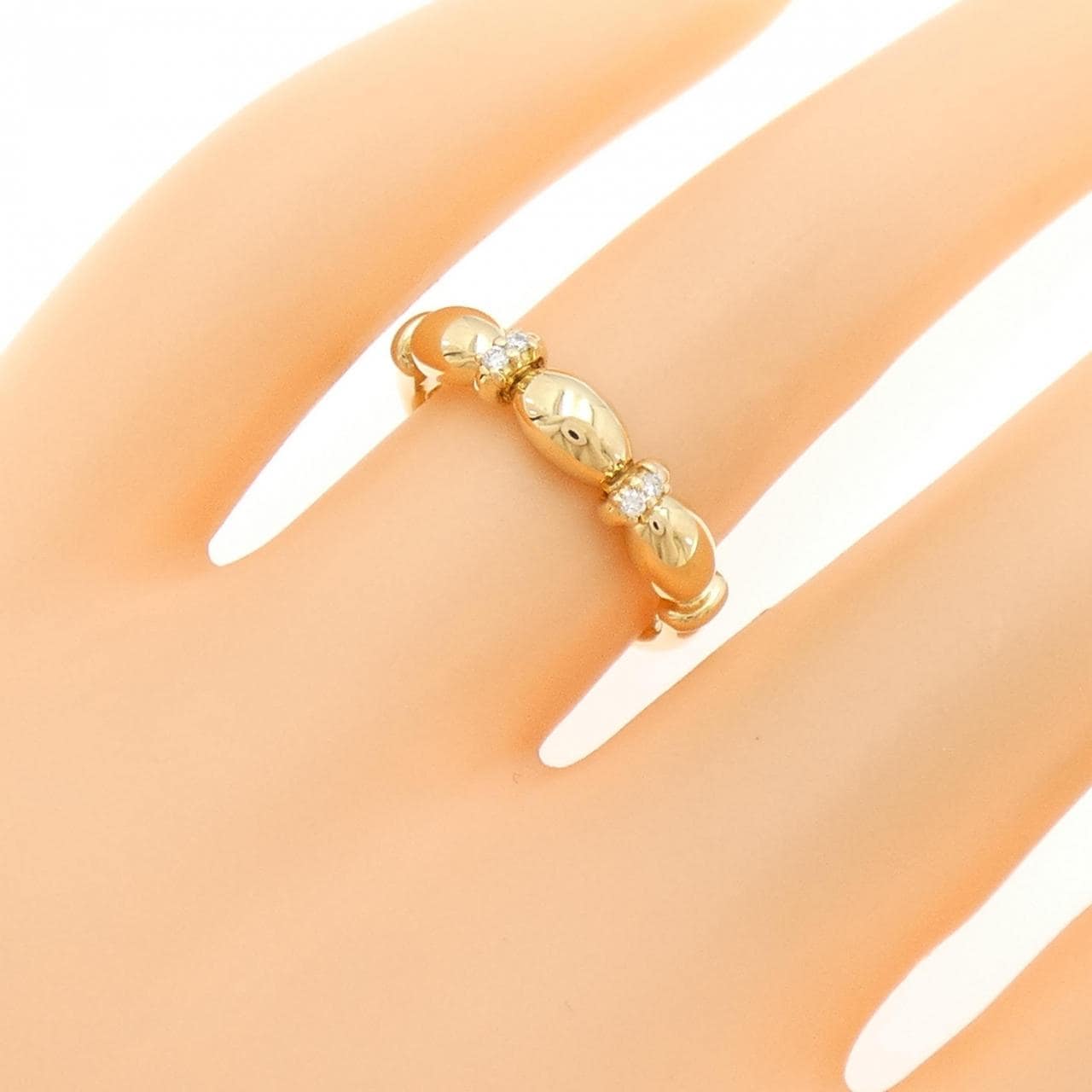 K18YG ダイヤモンド リング 0.03CT