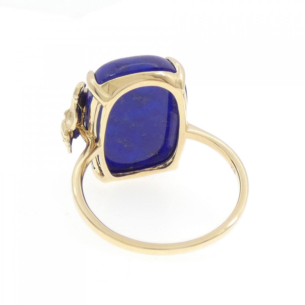 K18YG フクロウ ラピスラズリ リング 13.86CT