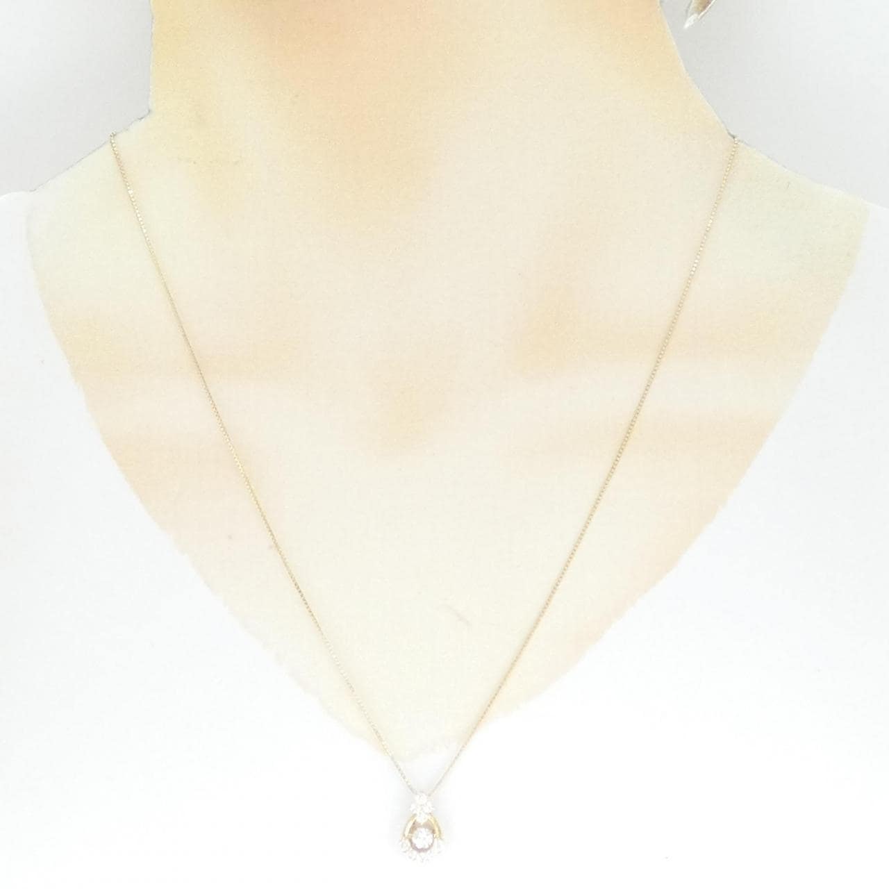 [BRAND NEW] K18YG Diamond Necklace 0.225CT G SI1 Good