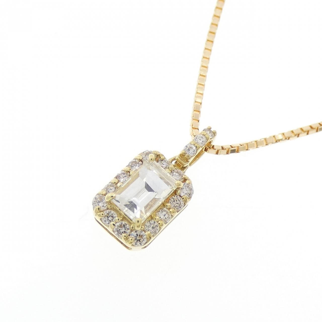 K18YG ダイヤモンド ネックレス 0.22CT