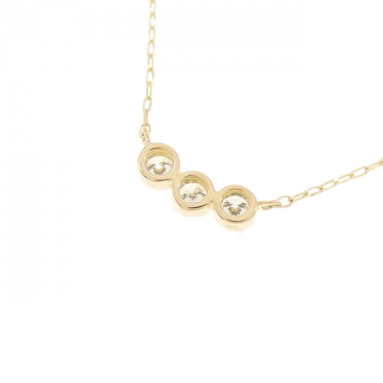 【リメイク】K18YG ダイヤモンド ネックレス 0.10CT