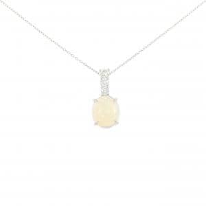 K18WG オパール ネックレス 1.33CT