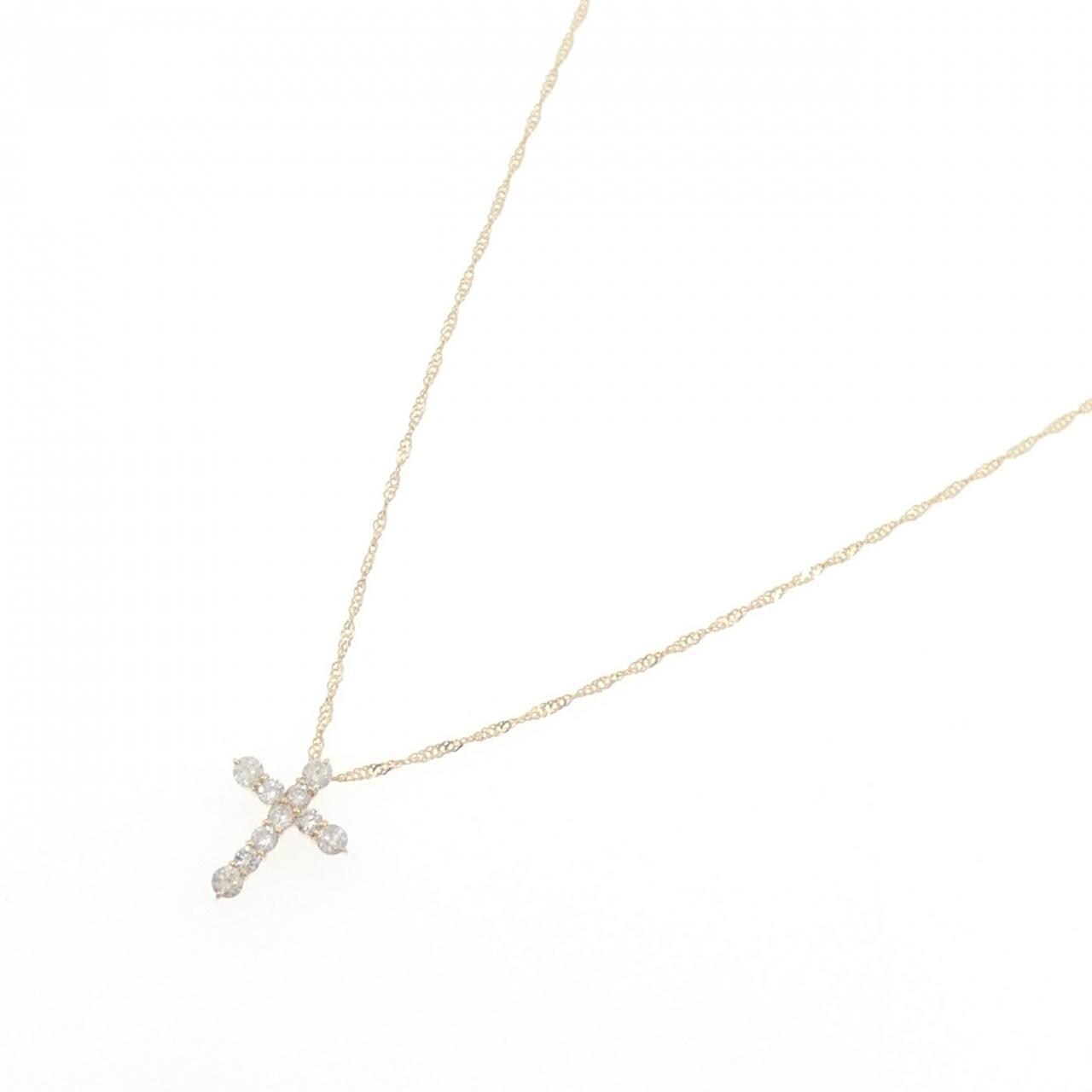 K18YG/750YG ダイヤモンド ネックレス 0.30CT