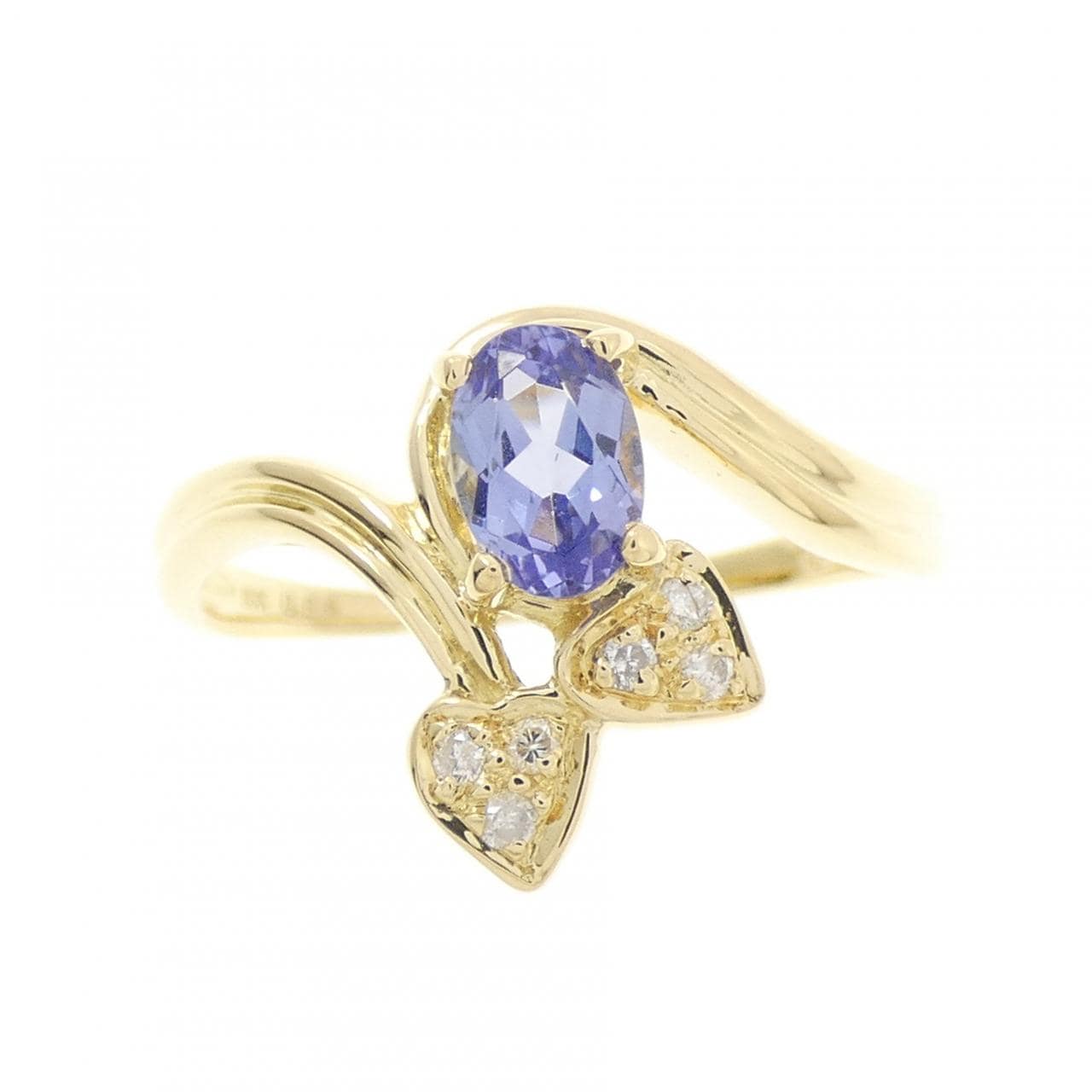 18KYG タンザナイト リング 0.54CT