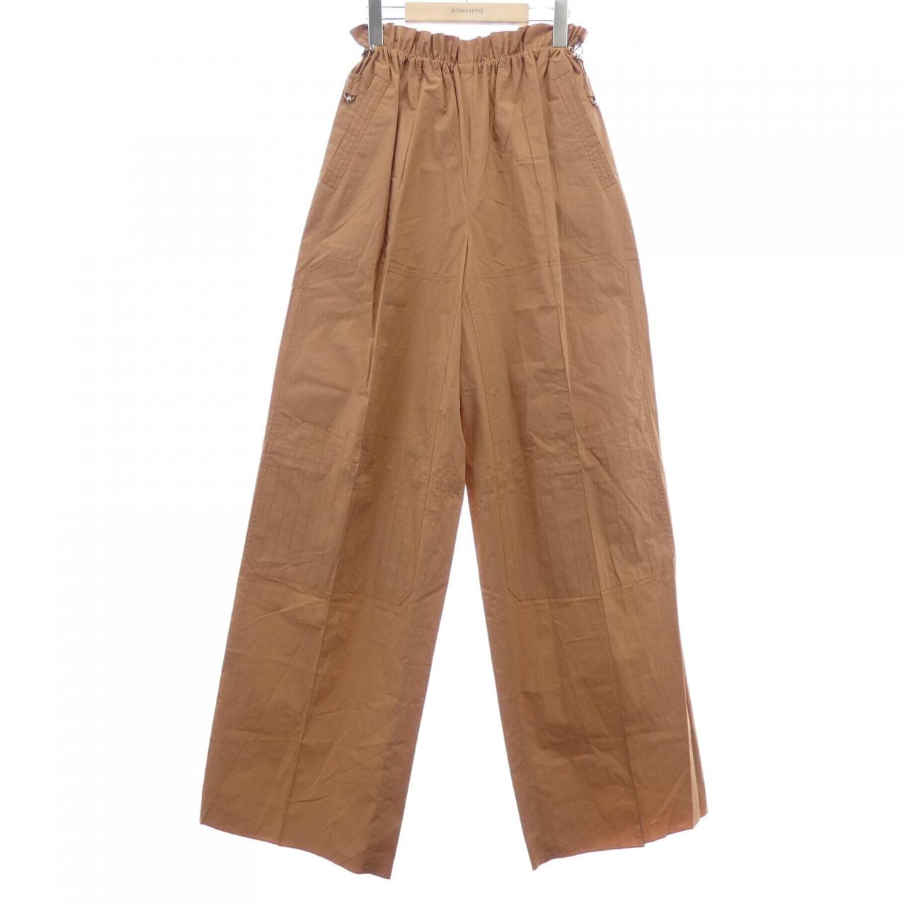 エルメス HERMES PANTALON LARGE AVEC TAILLE ELASTIQUE 2E0406DJ パンツ