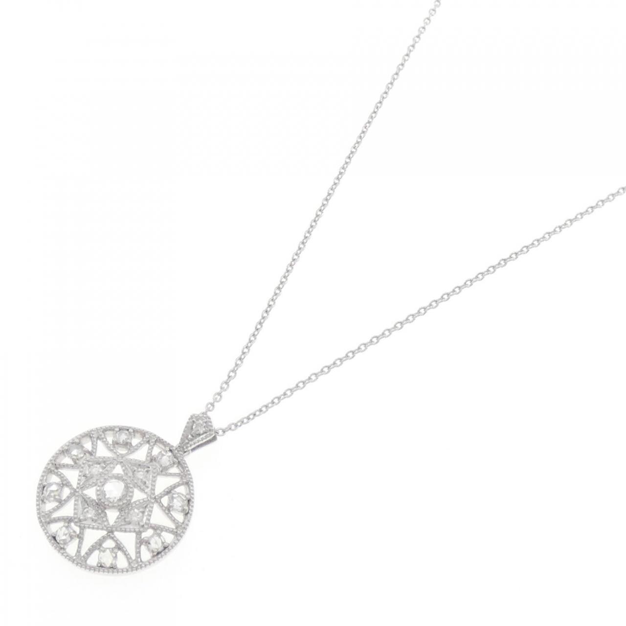 K18WG ダイヤモンド ネックレス 0.35CT