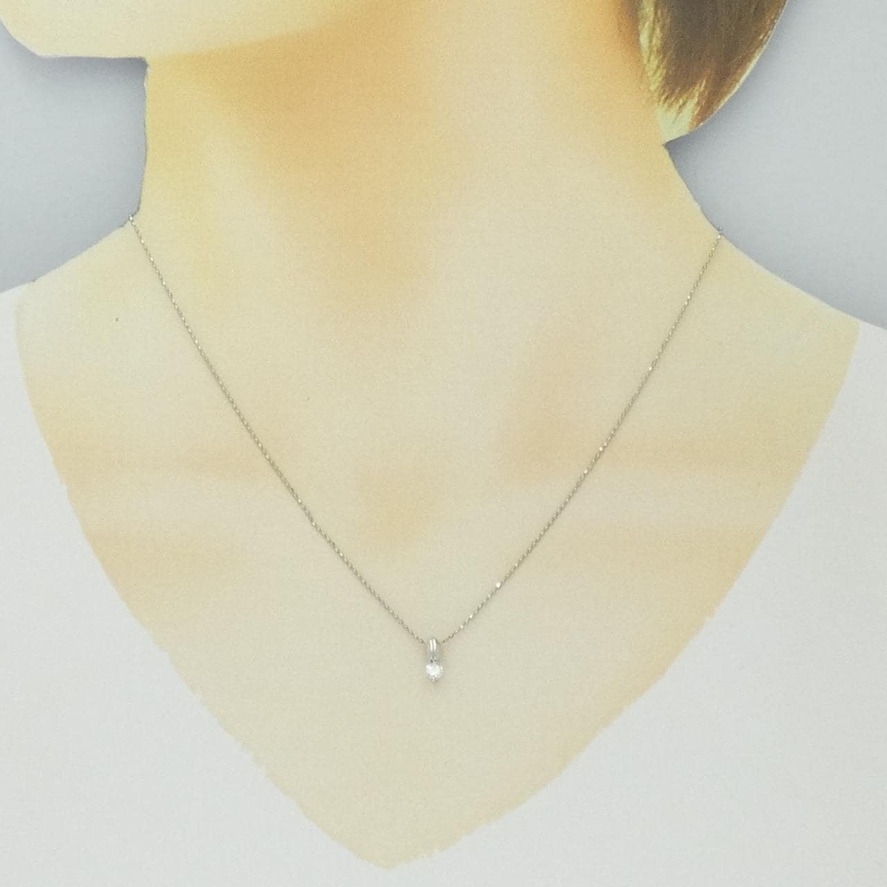 PT900/PT850 ダイヤモンド ネックレス 0.11CT