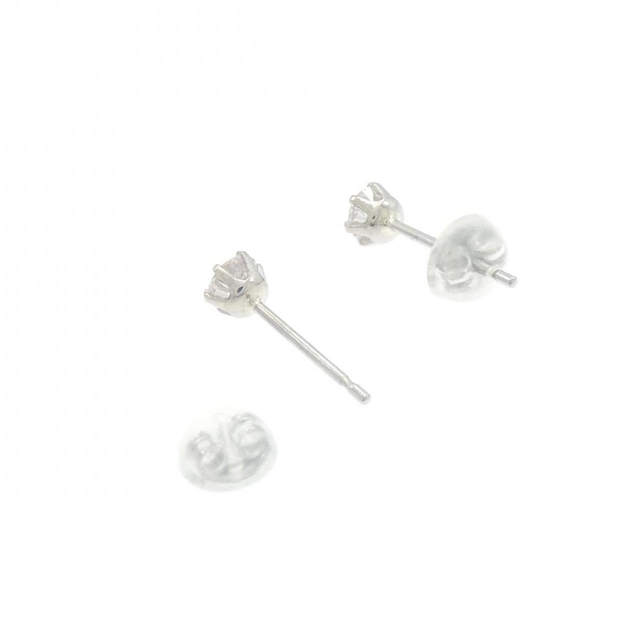 PT900 ソリティア ダイヤモンド ピアス 0.30CT