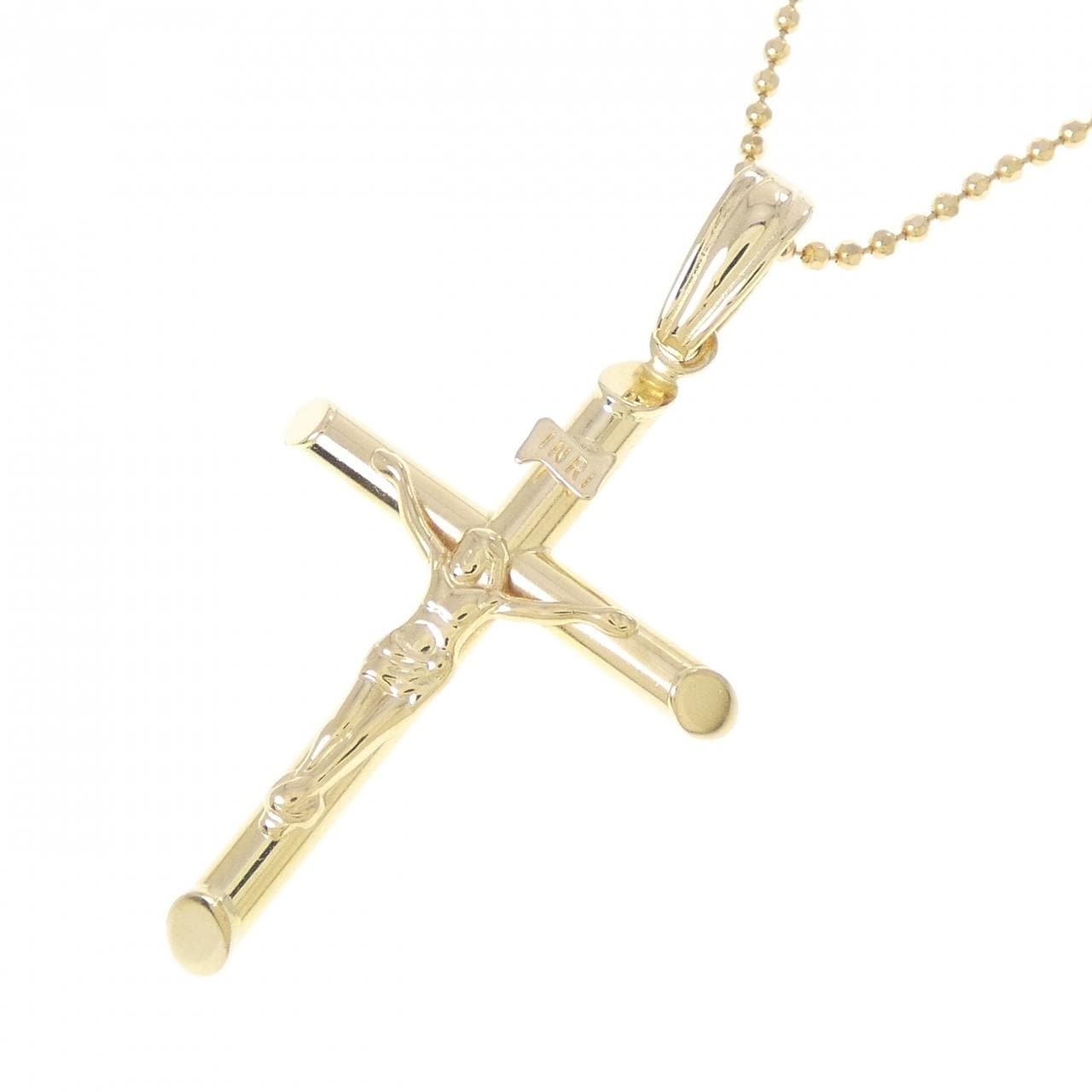 K18YG クロス ネックレス