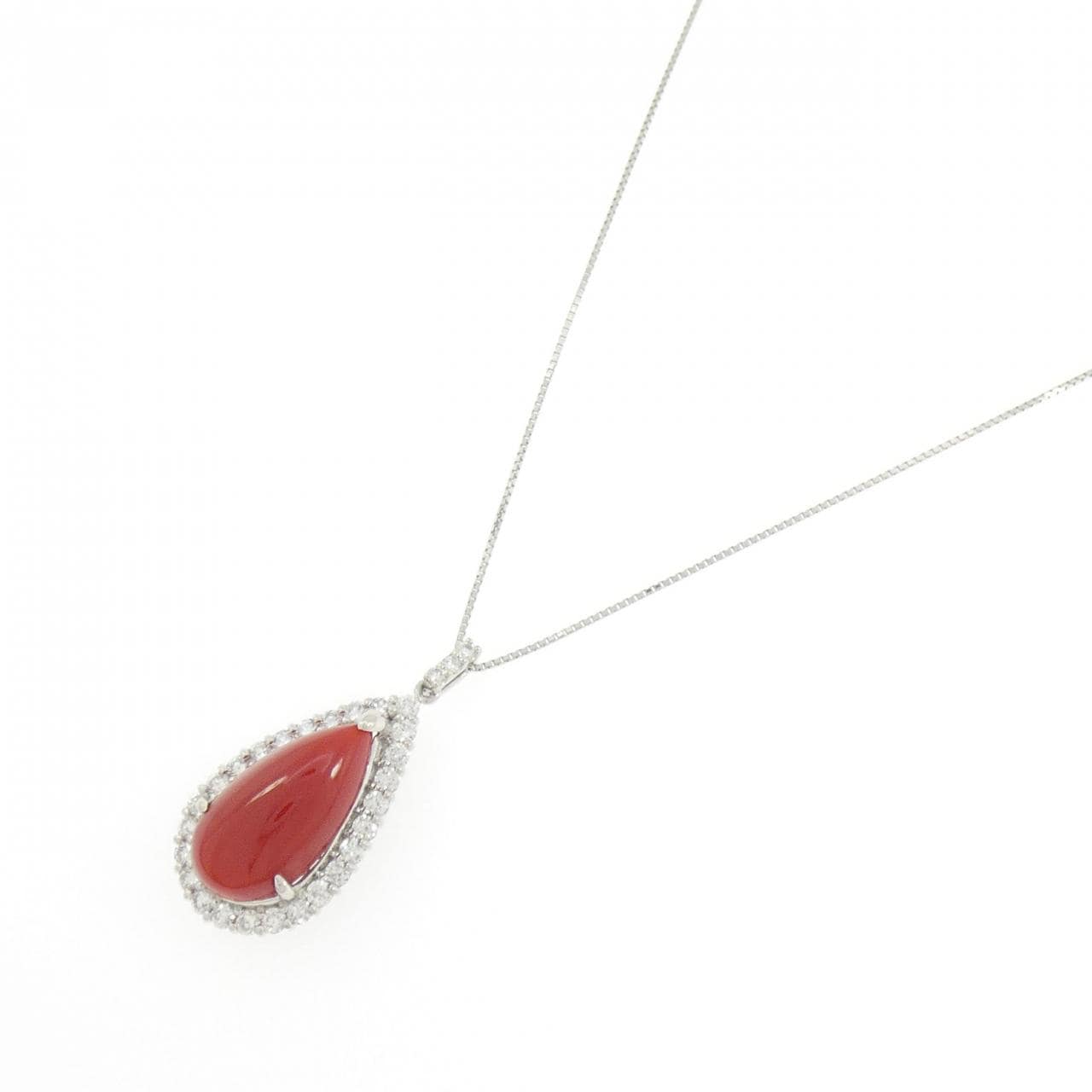 PT900/PT850 サンゴ ネックレス 9.78CT