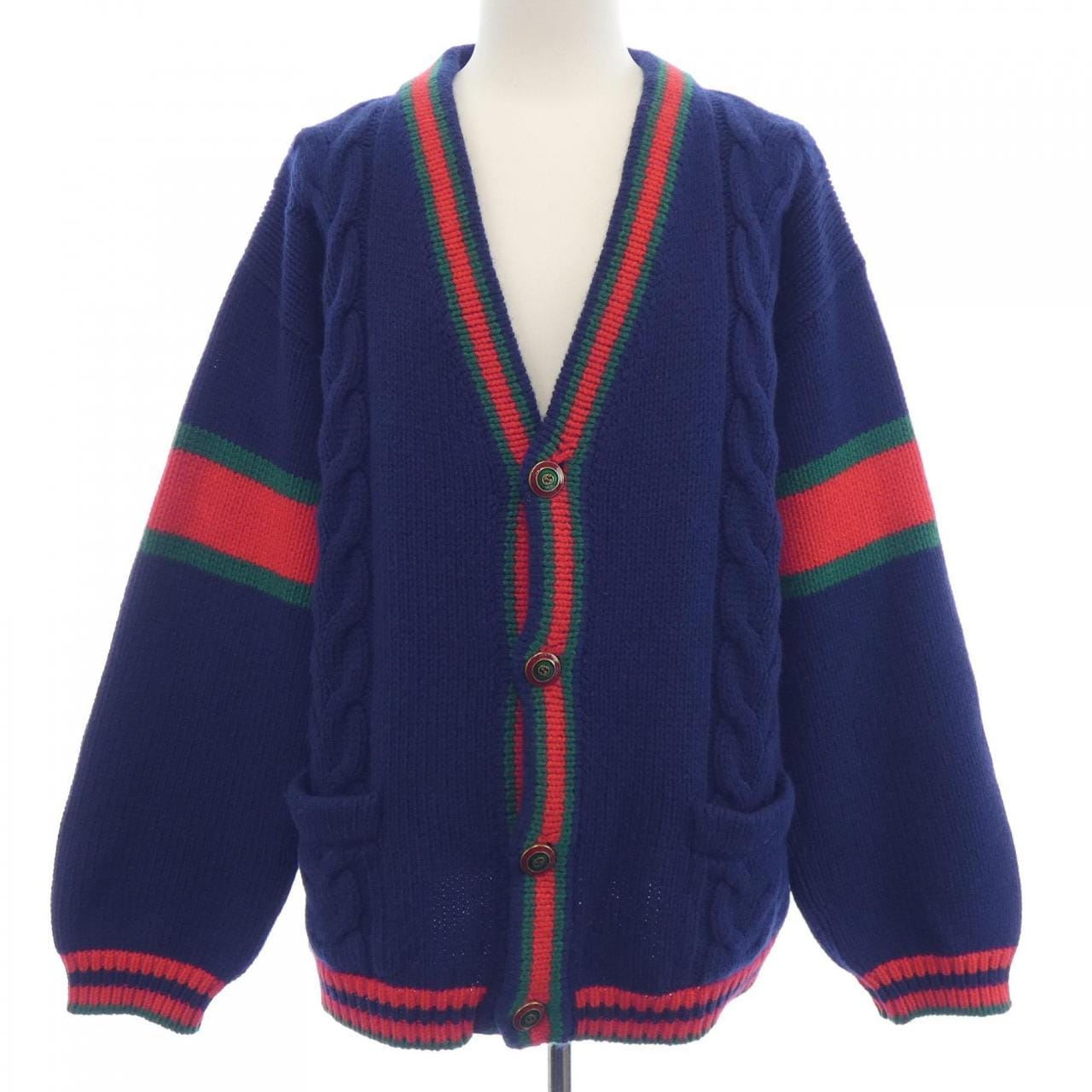 グッチ GUCCI オーバーサイズケーブルニットカーディガン 497037-X1561 カーディガン